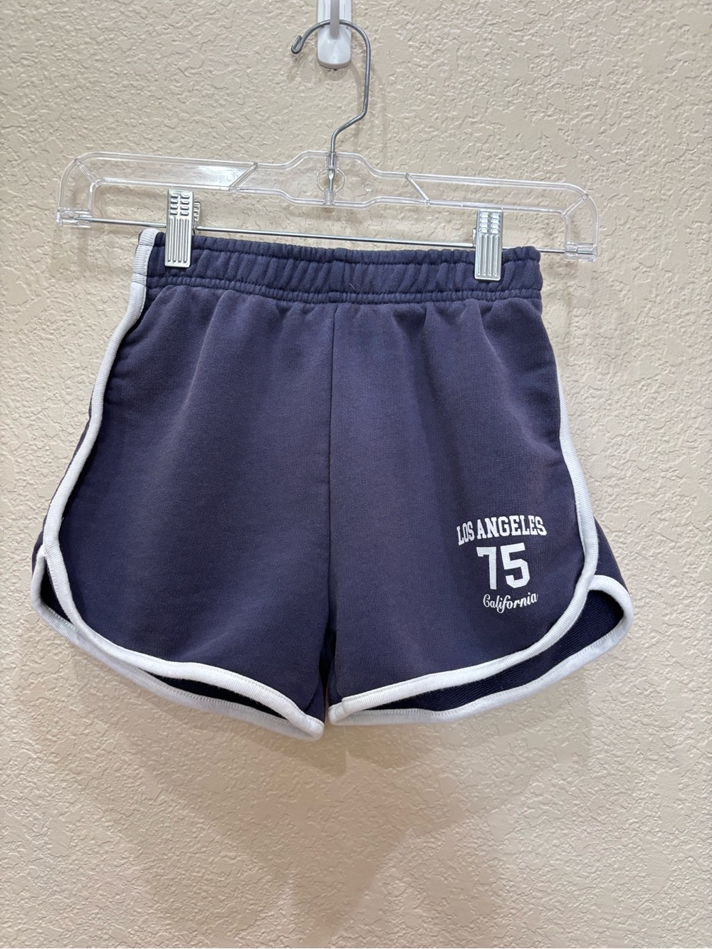 Zara Girls Sweat Shorts Dolphin Style Navy “Los Angeles California “ Sz 11-12
